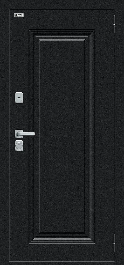 Фото Входная дверь Thermo Флэш МФ/BChrome Букле черное/Wenge Melinga BR6216 внешняя сторона