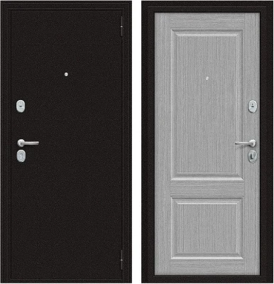 Дверь Браво Optim X-2 6 см Антик Медный/Серый клен