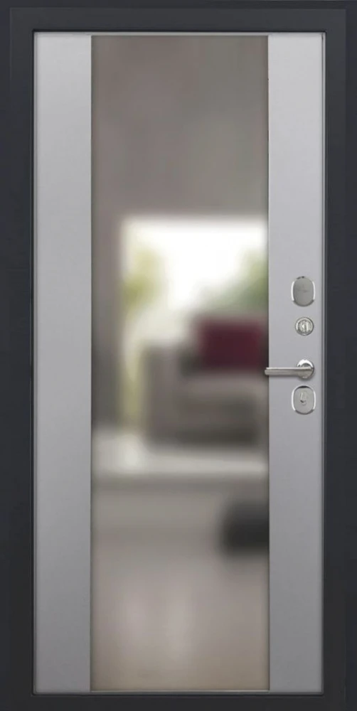 Входная дверь ДвериПРО Rosna Алиса (16мм, ПВХ софт грей, зеркало) DPRO200123 внутренняя сторона