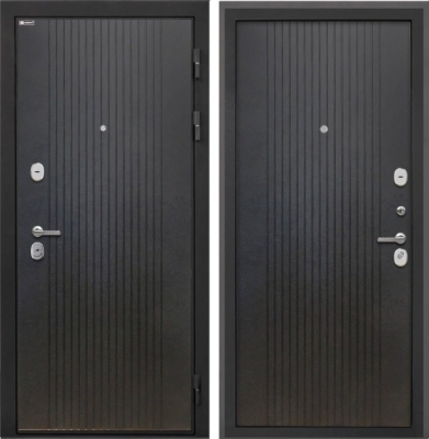 Дверь Интекрон Сицилия Remix (фурнитура хром) Лофт черный